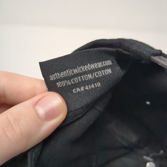 Bodybuilding Snapback Cap Black One Size Adjustable Embroidered Wicked Wear - Picture 10 of 10